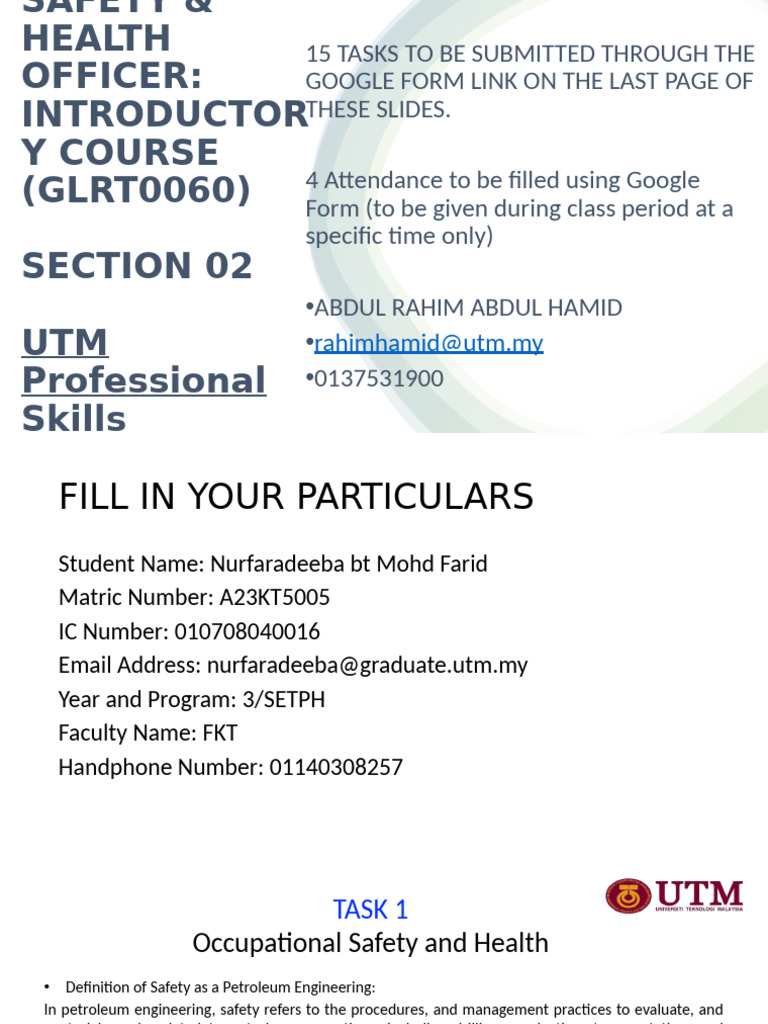Task Submission 1-15 | PDF | Occupational Safety And Health ...