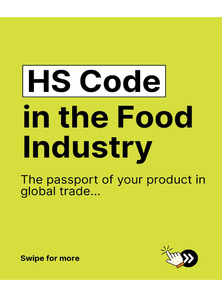 HS Code in Food Industry | PDF