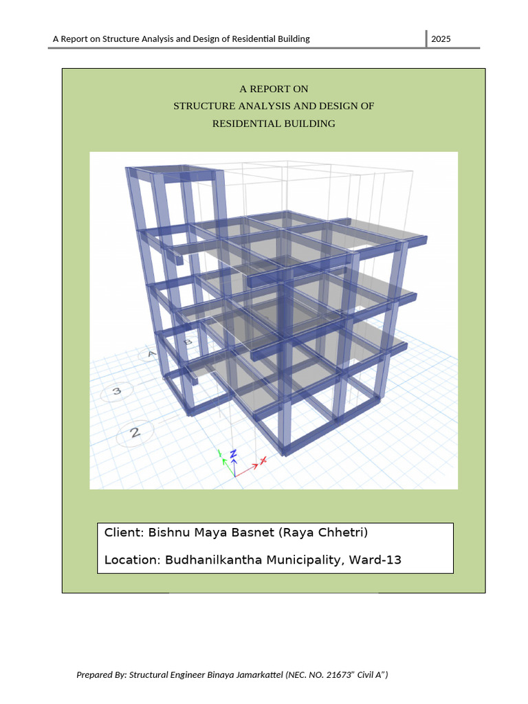 Seismic Design Report for Residential Building | PDF | Earthquakes ...