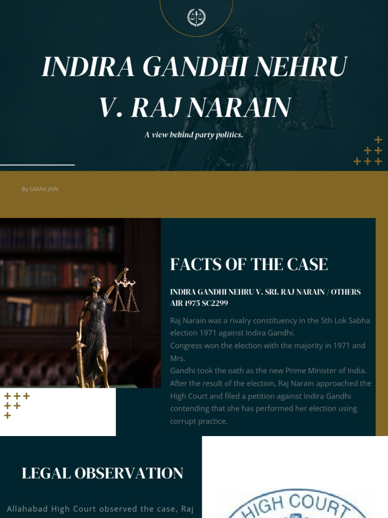 Indira Gandhi vs. Raj Narain Case Analysis | PDF | Government | Public Law