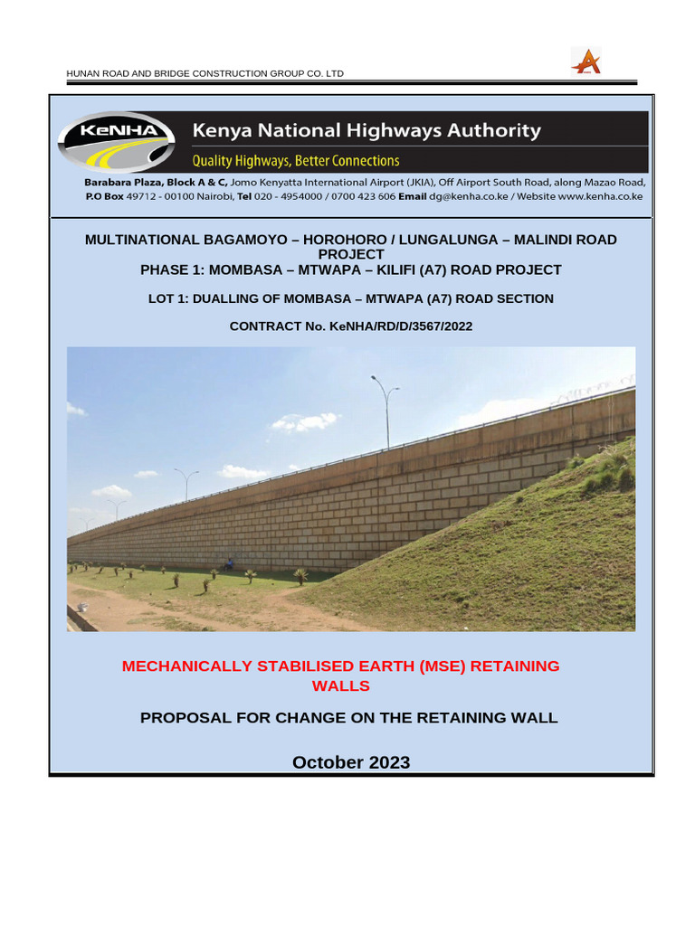 Mechanically Stabilised Earth (Mse) Retaining Walls | PDF | Civil ...