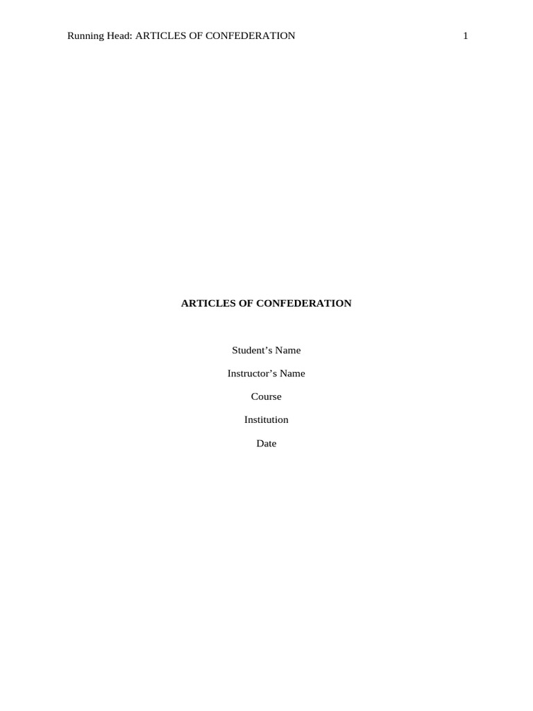 Flaws of the Articles of Confederation | PDF | Government | Political ...