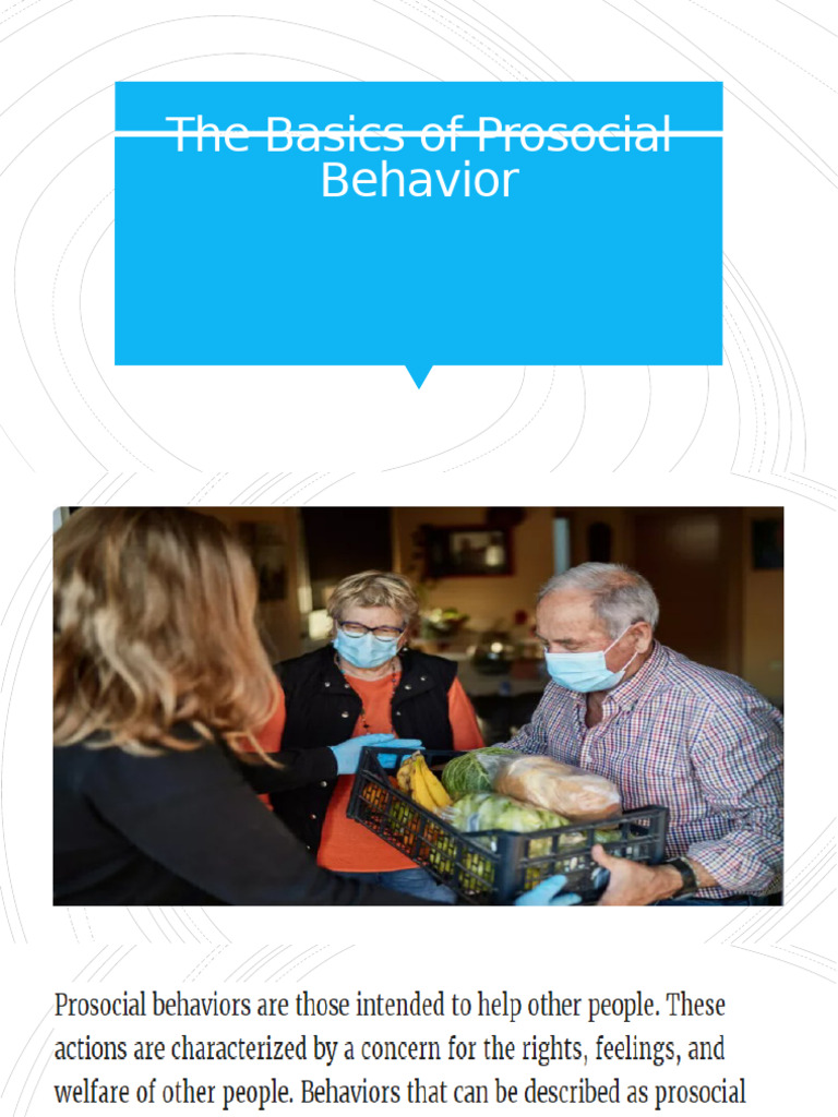 Prosocial Behavior: Key Principles & Examples | PDF | Psychological ...