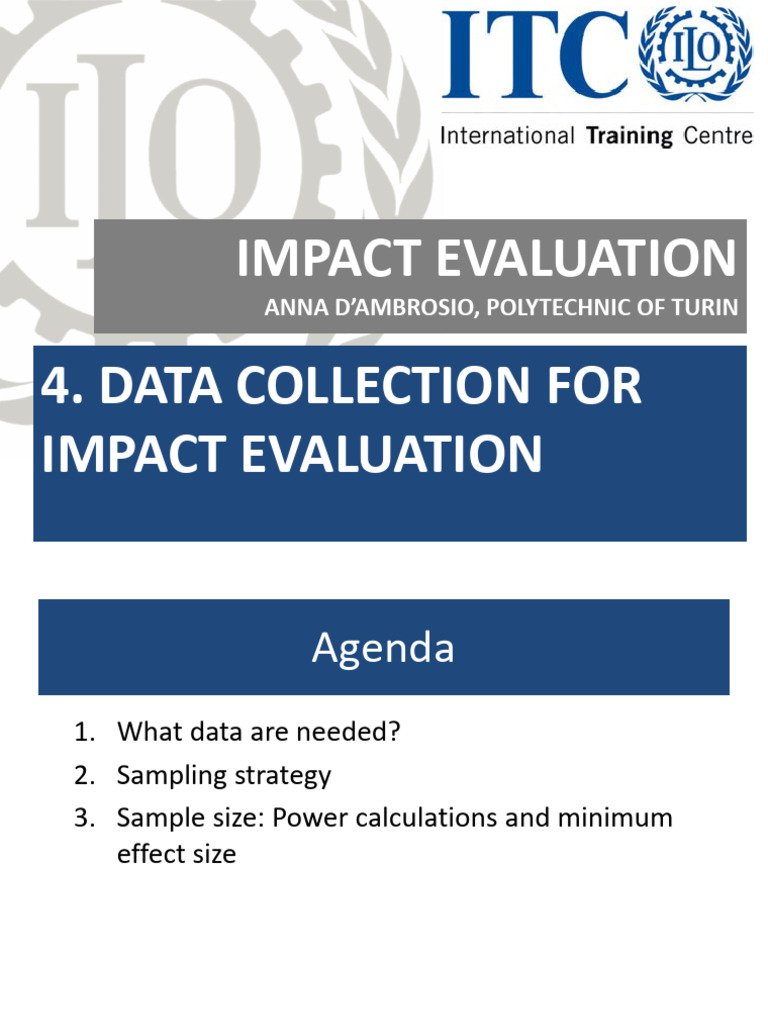Data Collection for Impact Evaluation | PDF | Sampling (Statistics ...