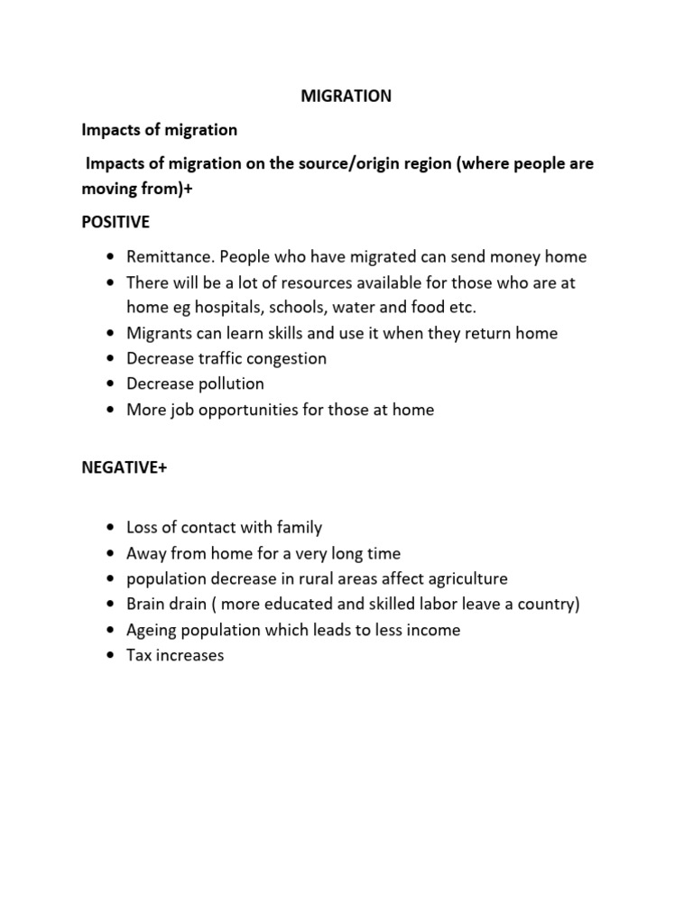 Effects of Migration on Populations | PDF | Human Migration | Urban Sprawl
