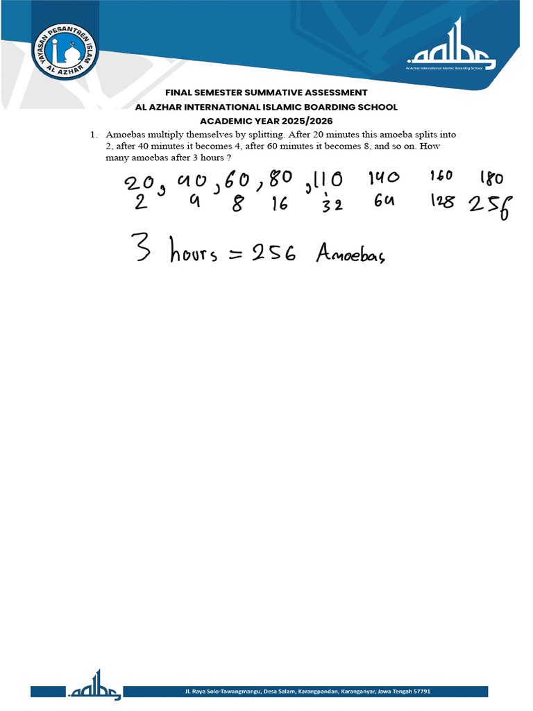 Essay Answer Sheet Asas 1 Grade 2 | PDF