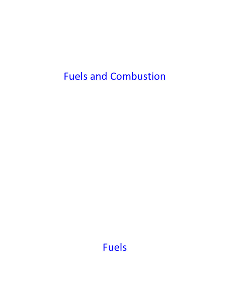 Fuels and Combustion - Simplified | PDF | Cracking (Chemistry) | Gasoline