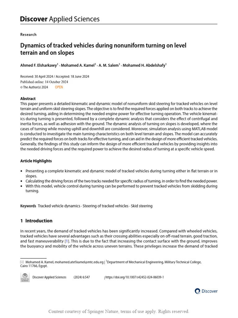 Tracked Vehicle Dynamics in Turning | PDF | Force | Acceleration