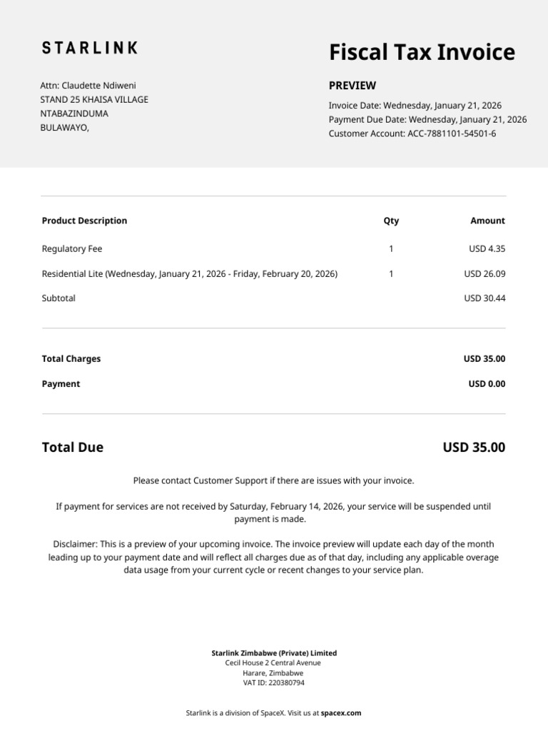 Inv Preview Acc 7881101 54501 6 | PDF | Invoice | Taxes