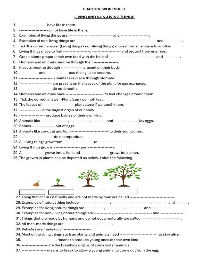 Living vs Non-Living Things Worksheet | PDF | Chess Openings | Chess Theory