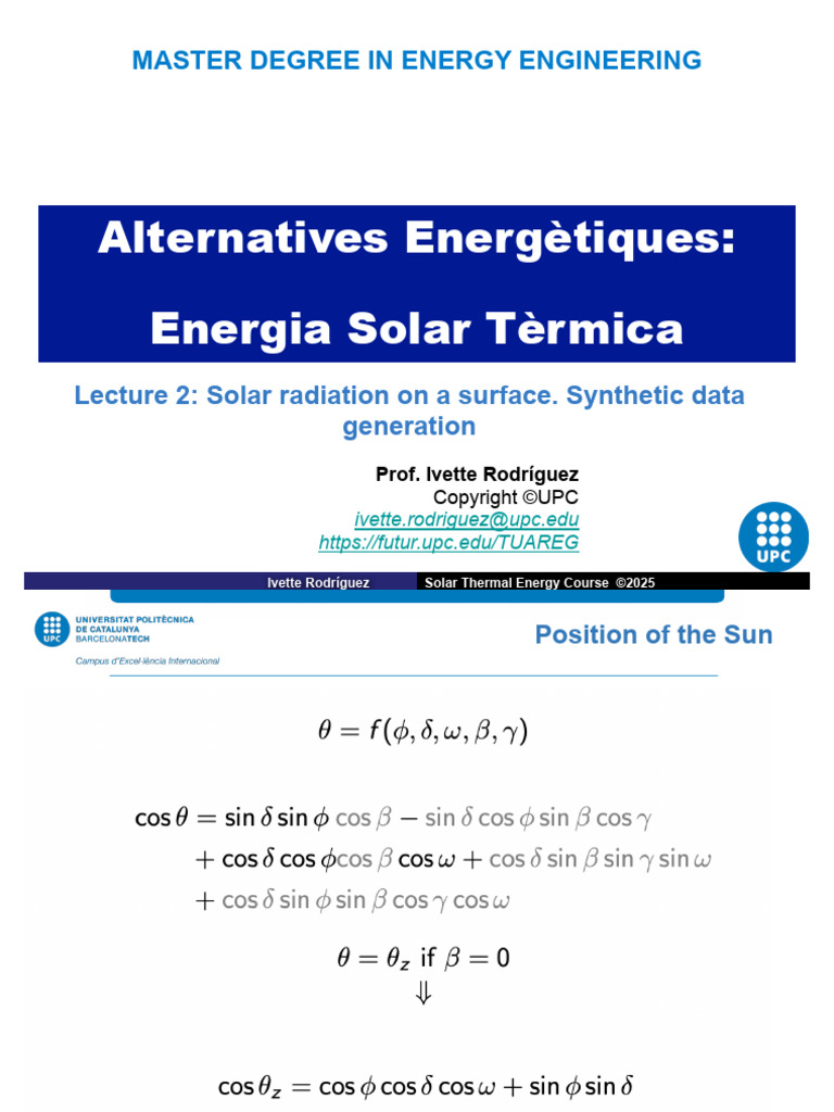 Solar_Thermal_Lecture2 | PDF | Sun | Physical Phenomena