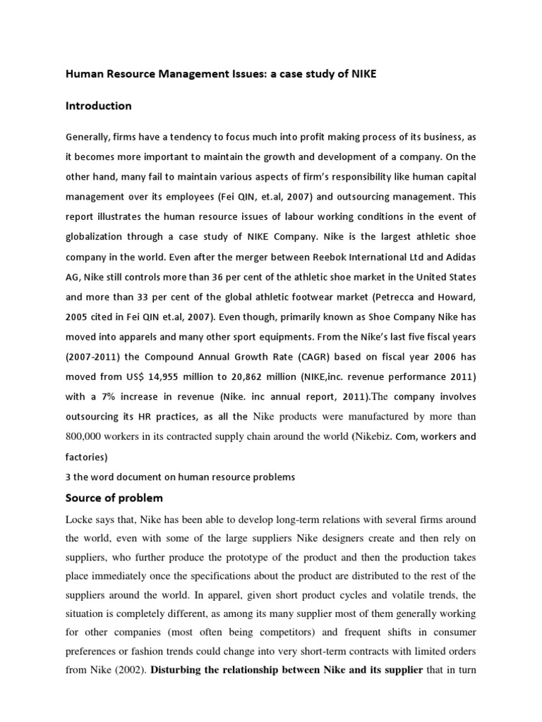 nike human resources