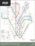 Singapore MRT/LRT System Map 2024 | PDF | Land Transport | Rail Transport