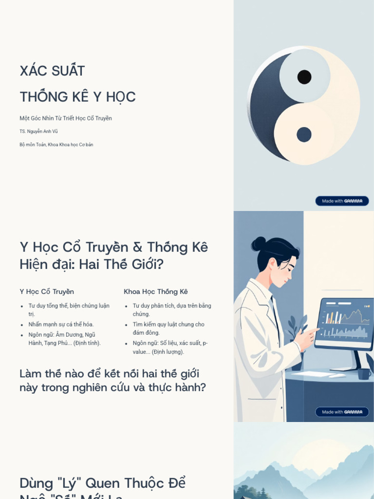 Xác Suât Thông Kê Y H C: MSST Góc Nhìn Tÿ Tri¿t HSSC CSS Truyßn | PDF