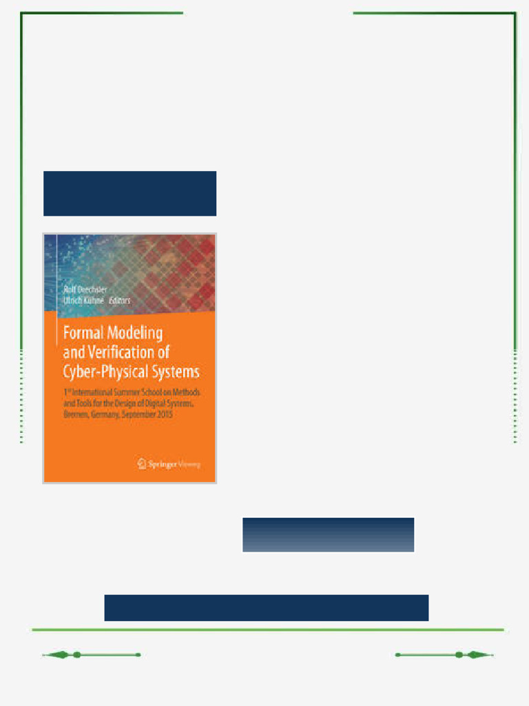 285Formal Modeling and Verification of Cyber Physical Systems 1st ...
