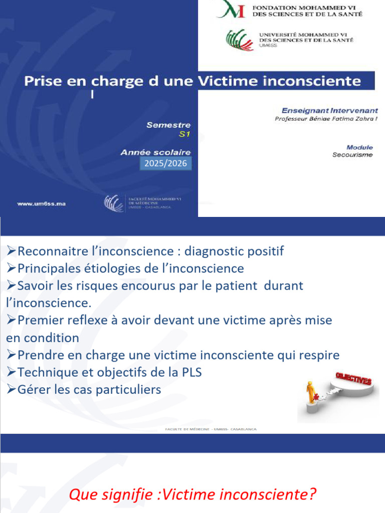 Prise en charge victime inconsciente | PDF | Médecine clinique ...