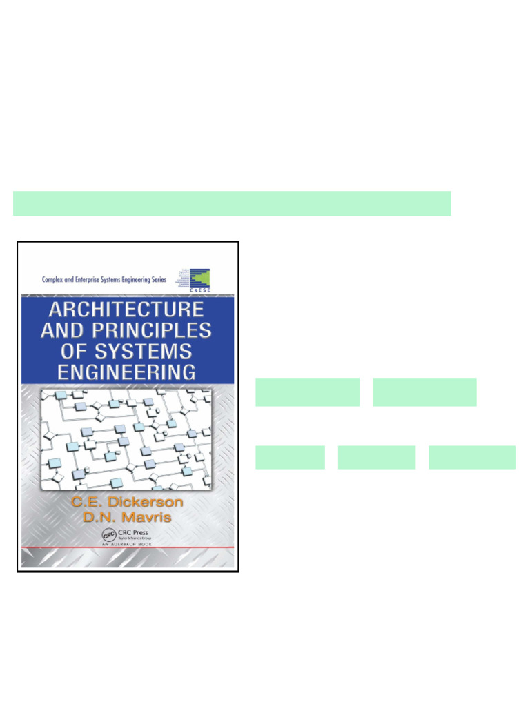 Architecture and Principles of Systems Engineering Dickerson C. E ...