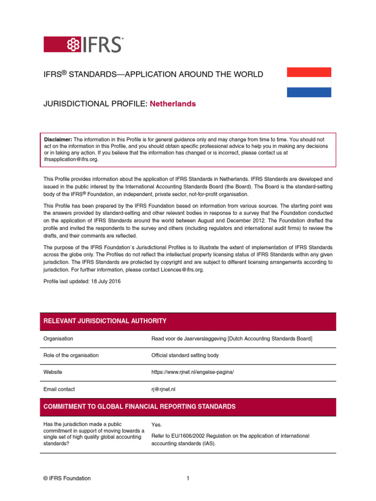 IFRS Standards in the Netherlands Overview | PDF | International ...