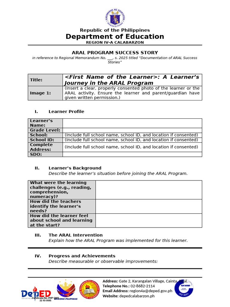 ARAL Program Success Story Documentation | PDF