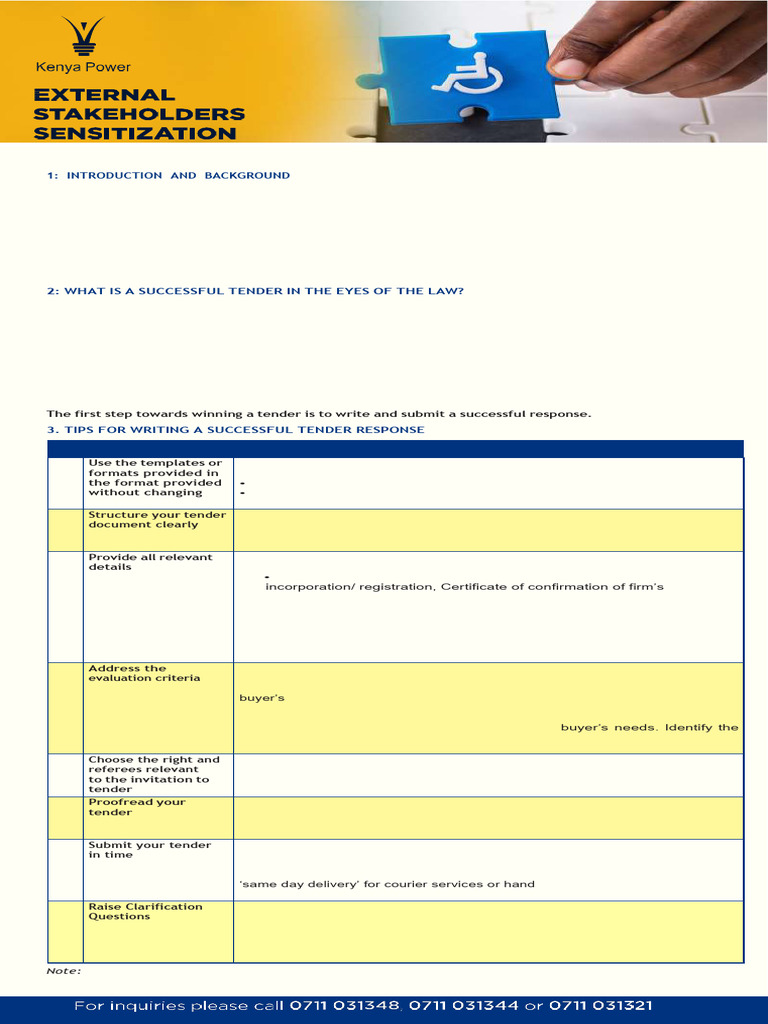 Writing Successful Tender Responses | PDF