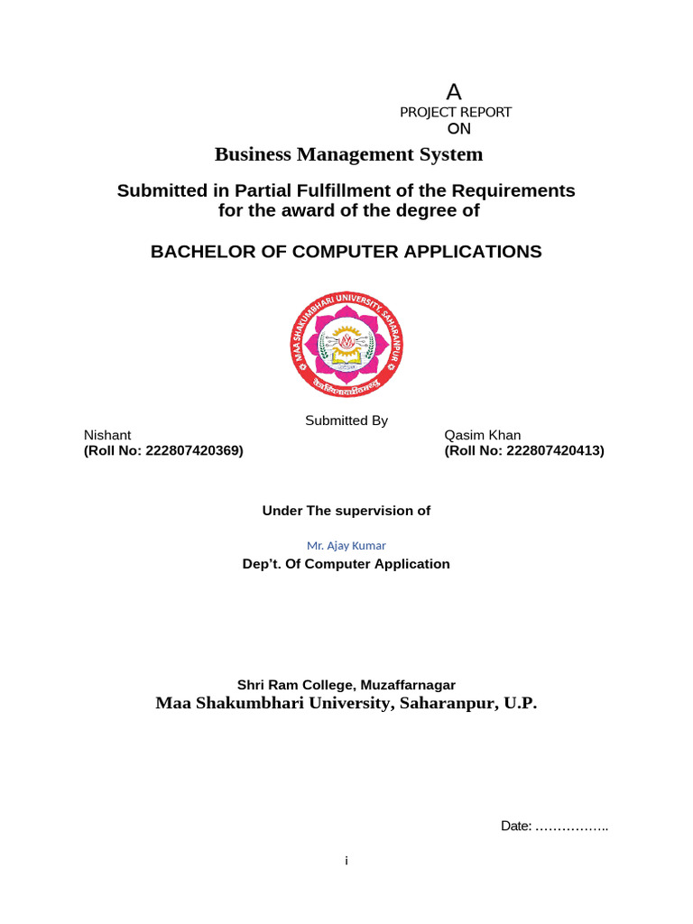 Major Project Synopsis | PDF | Databases | Java (Programming Language)