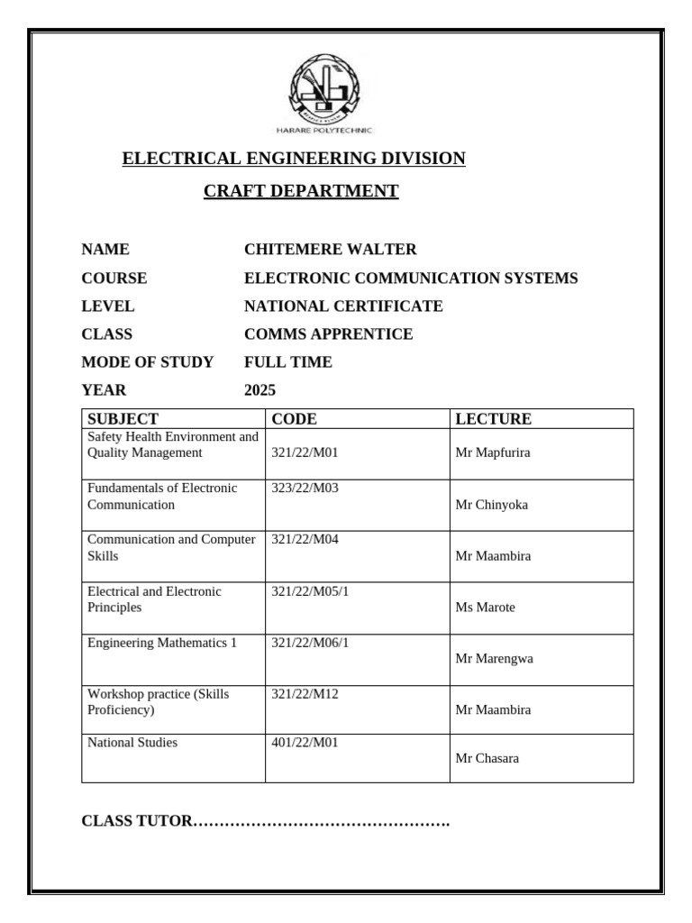 Electronic Communication Systems Course Guide | PDF