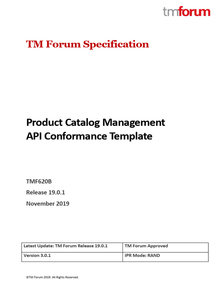Product Catalog API Conformance Guide | PDF | Intellectual Property ...