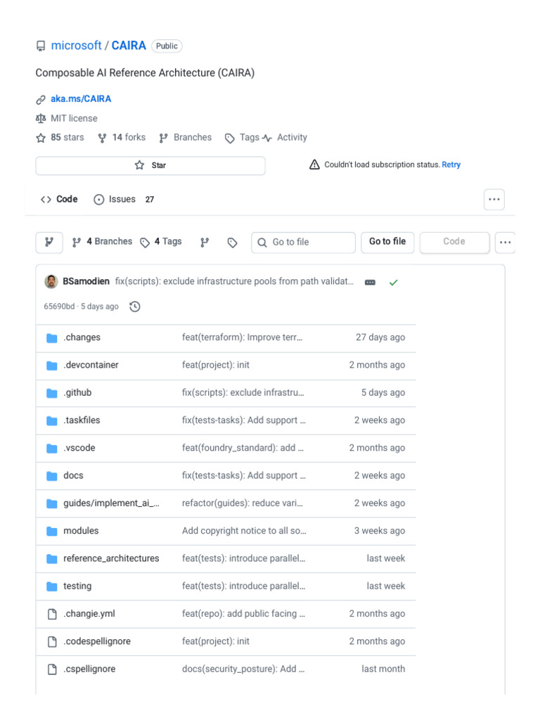 GitHub - Microsoft - CAIRA - Composable AI Reference Architecture ...