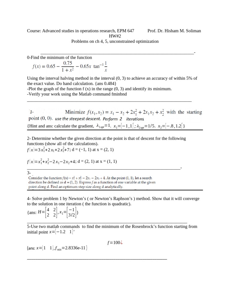 Operations Research Optimization Problems | PDF