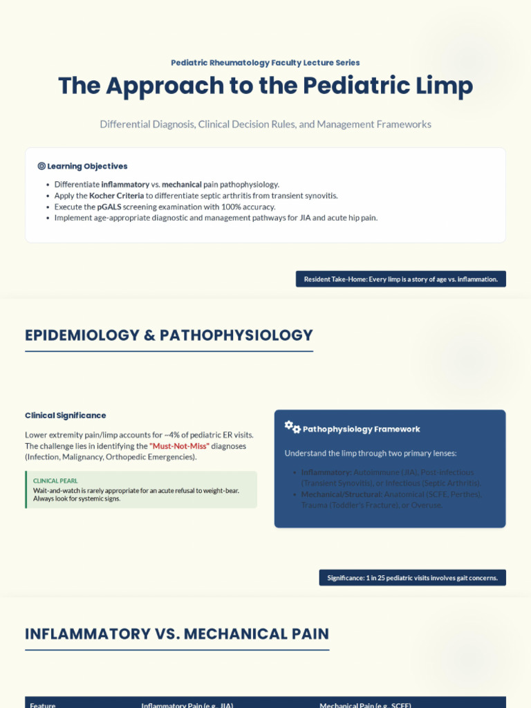 The Pediatric Limp - Resident Lecture | PDF