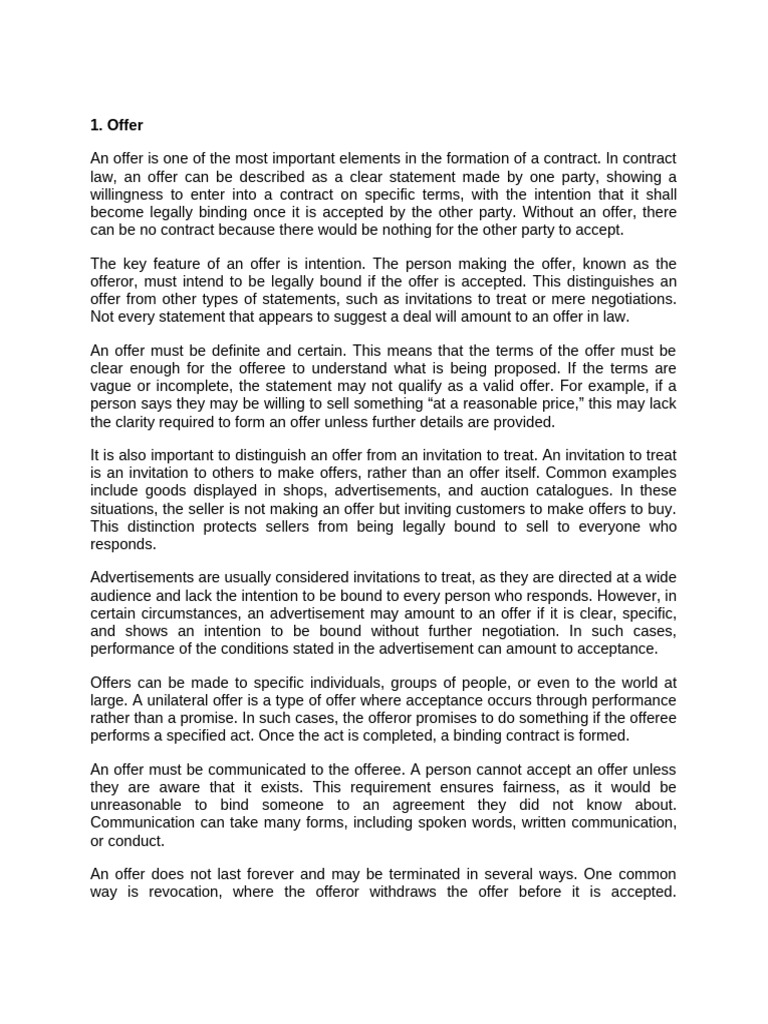 Concept Upload | PDF | Offer And Acceptance | Common Law