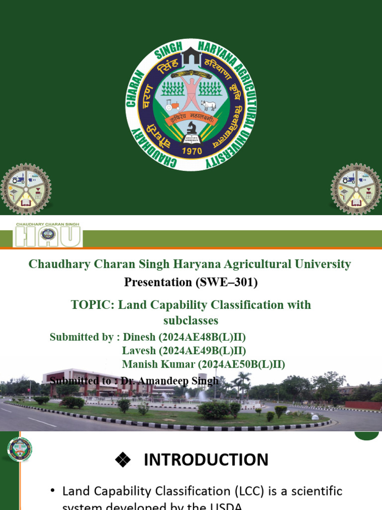 Land Capability Classification Overview | PDF | Agriculture | Erosion