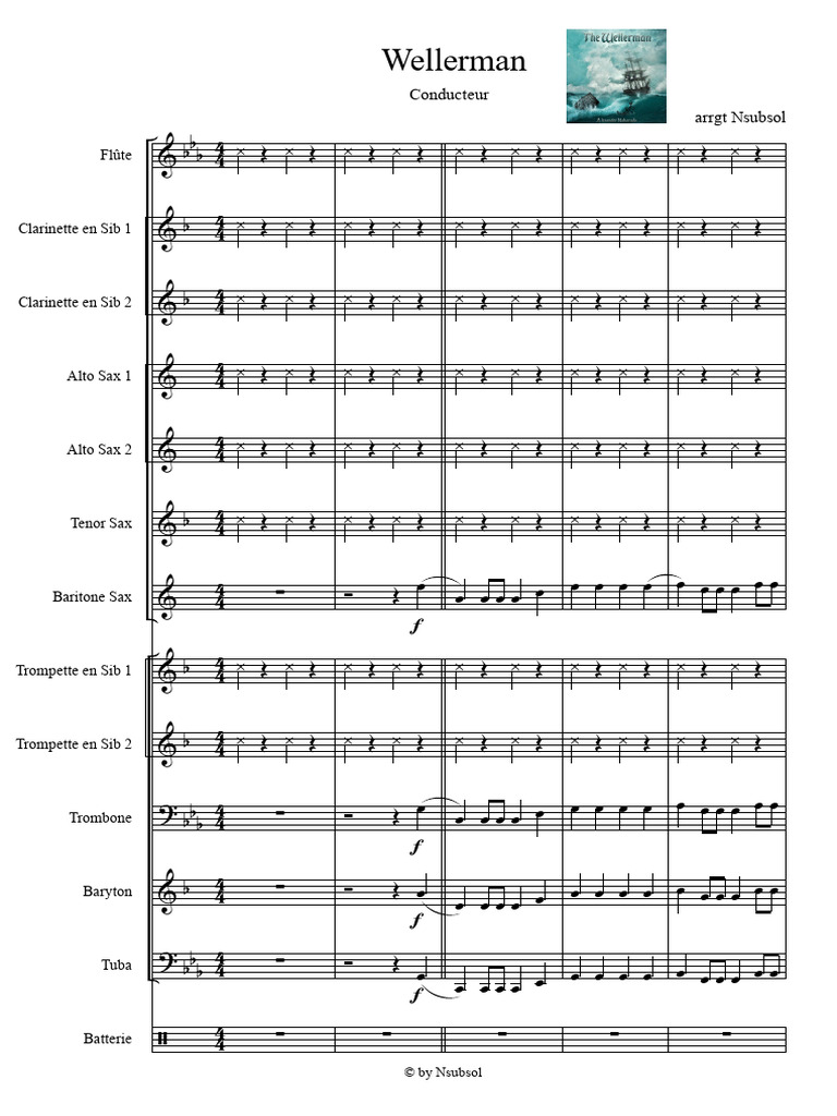 Partition de Wellerman pour ensemble musical | PDF | Instruments de ...