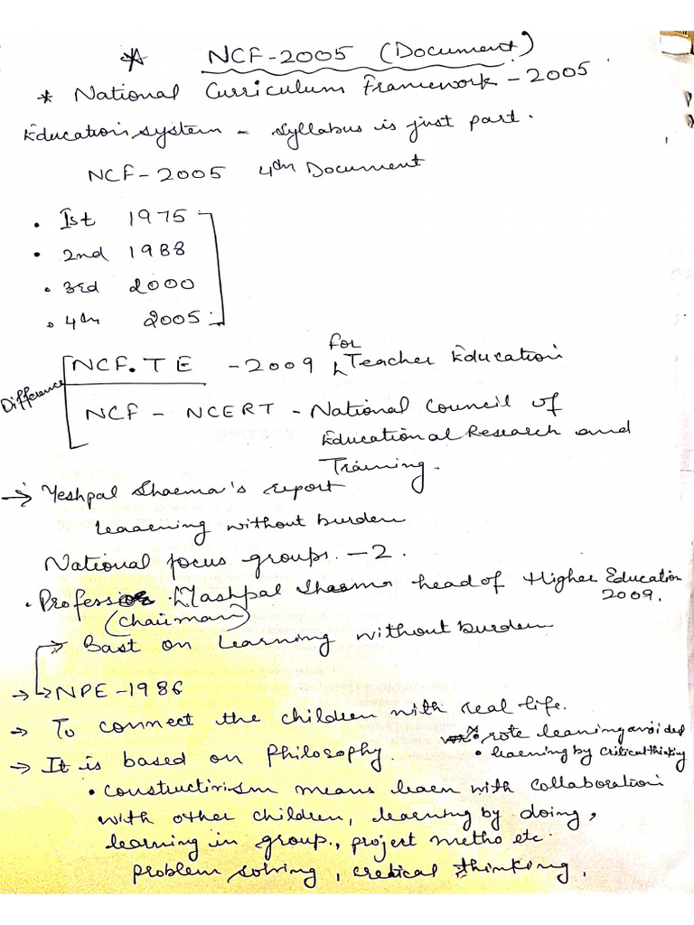 NCF 2005 | PDF