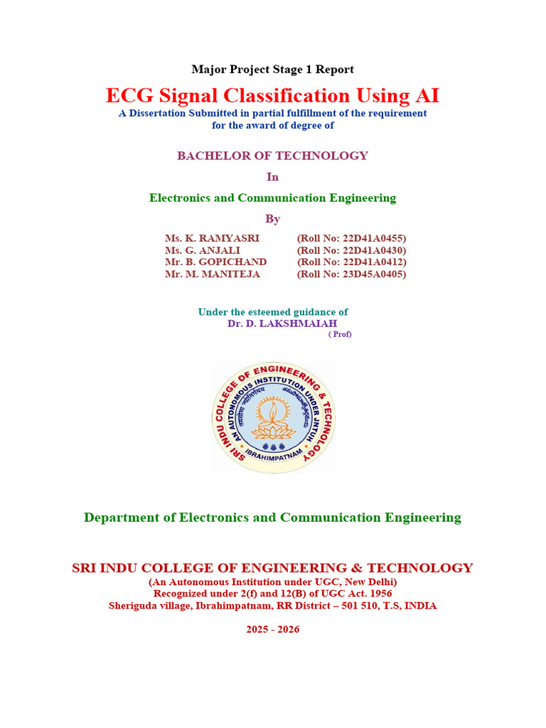 AI-Based ECG Signal Classification | PDF | Electrocardiography | Deep ...