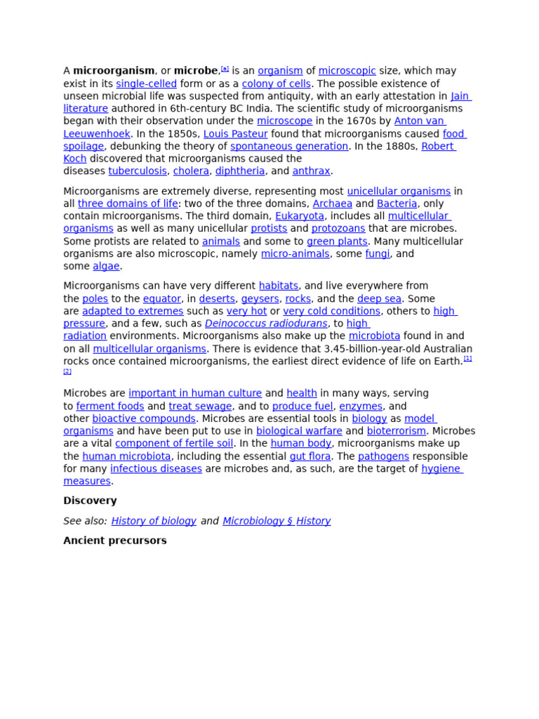 Understanding Microorganisms and Their Impact | PDF | Microorganism ...