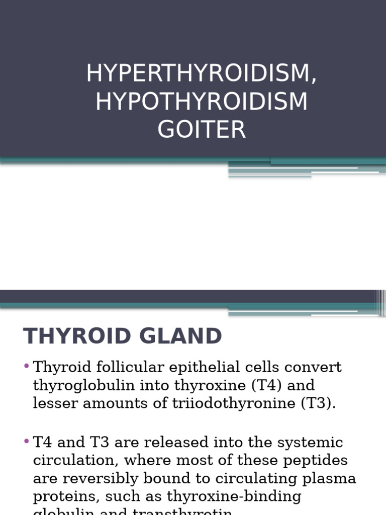 Hyperthyroidism and Hypothyroidism | PDF | Hyperthyroidism | Thyroid