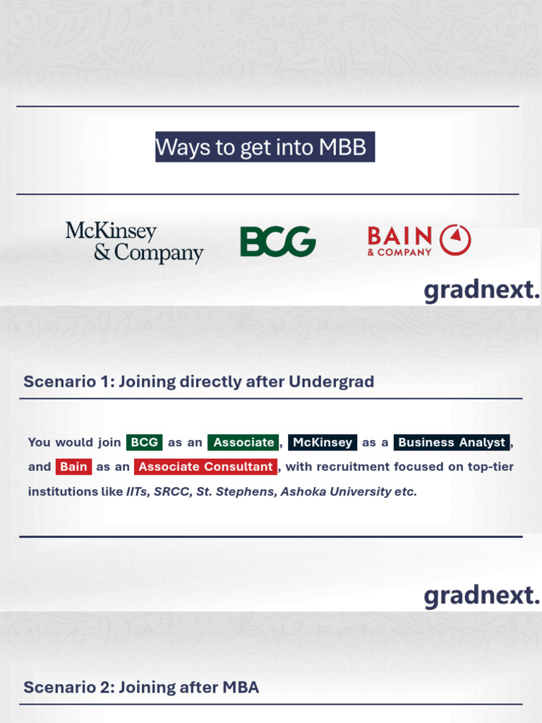 Paths to Join MBB Consulting Firms | PDF