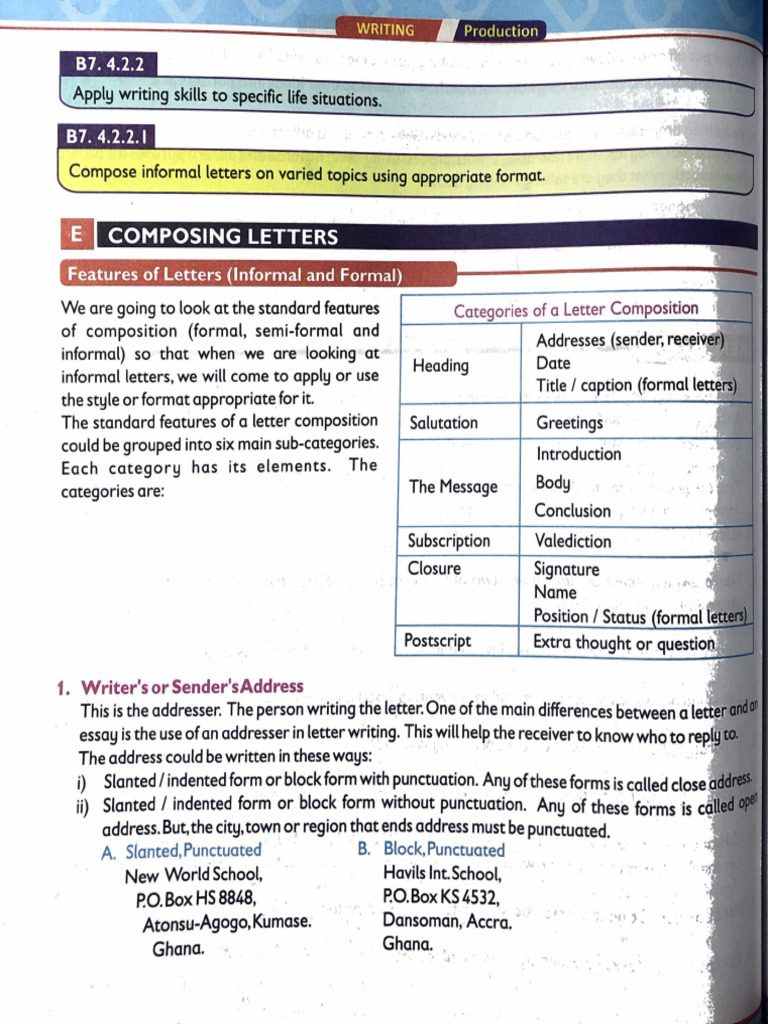 (WRITING) Composing Letters B7 | PDF