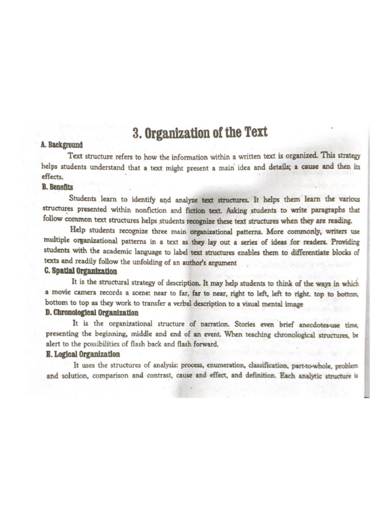 Functionl English (Organization of The Text) 3 | PDF
