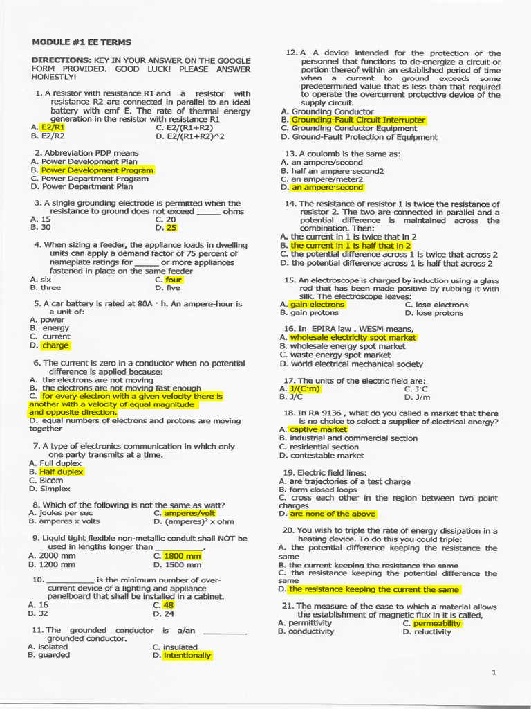 Ee Objectives 4 | PDF