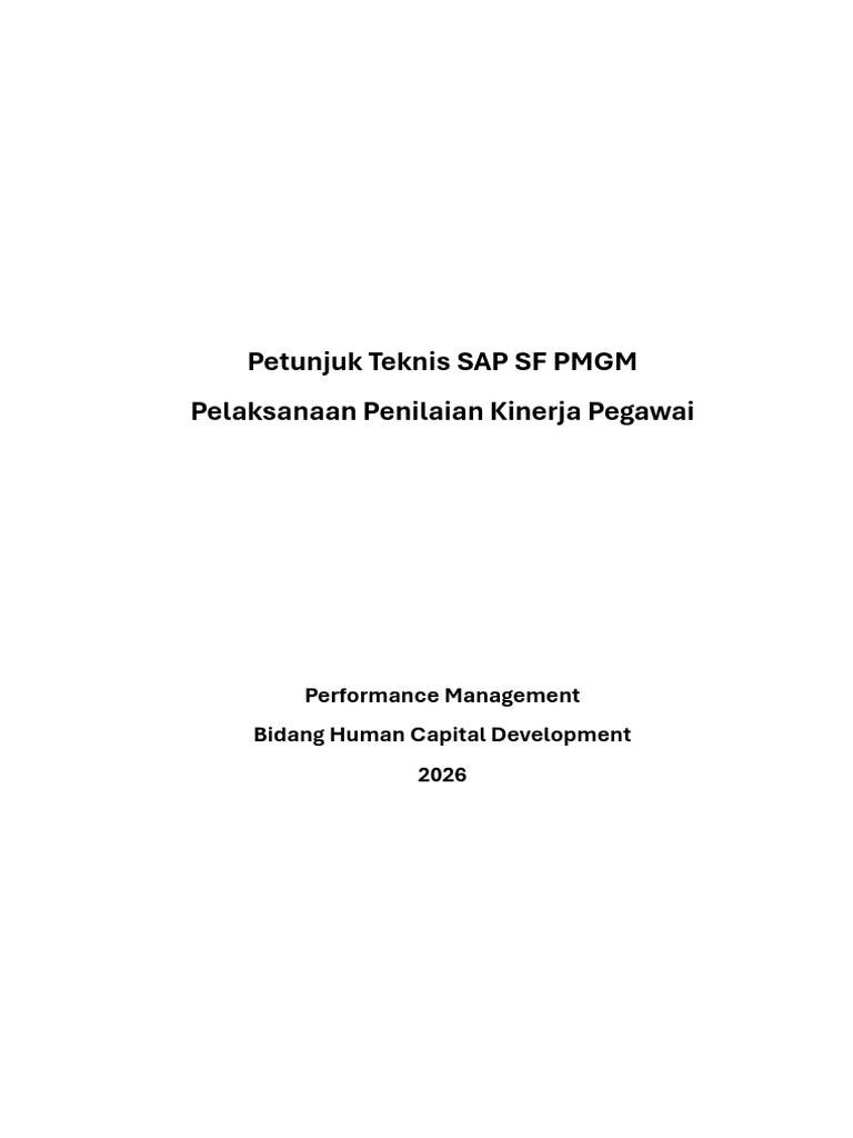 Panduan Pengisian KPI SAP SF PMGM | PDF