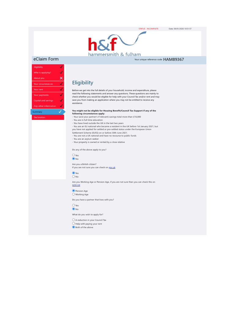 Council Tax and Rent Assistance Eligibility | PDF