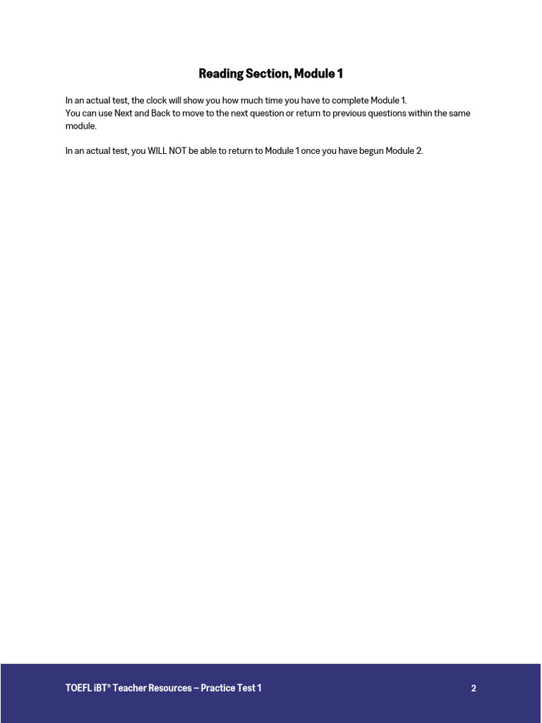 TOEFL iBT Practice Test Resources | PDF