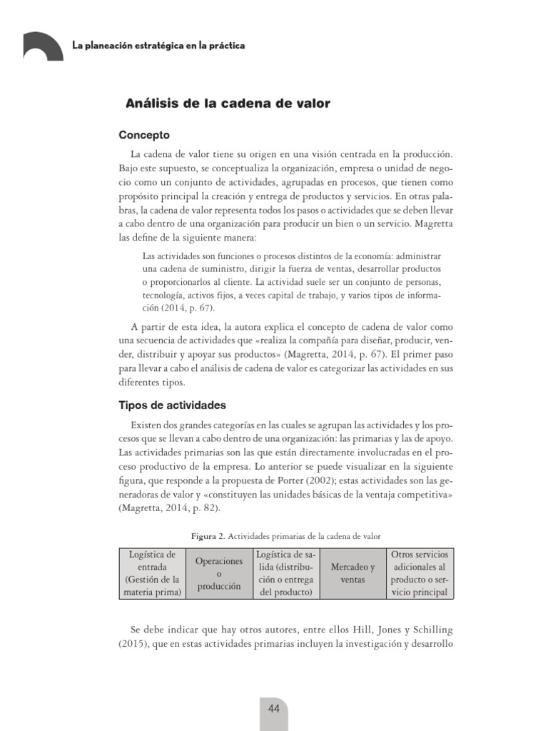 Análisis de la Cadena de Valor Empresarial | PDF | Cadena de valor ...