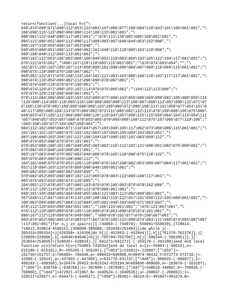 Lua Function for Data Processing | PDF