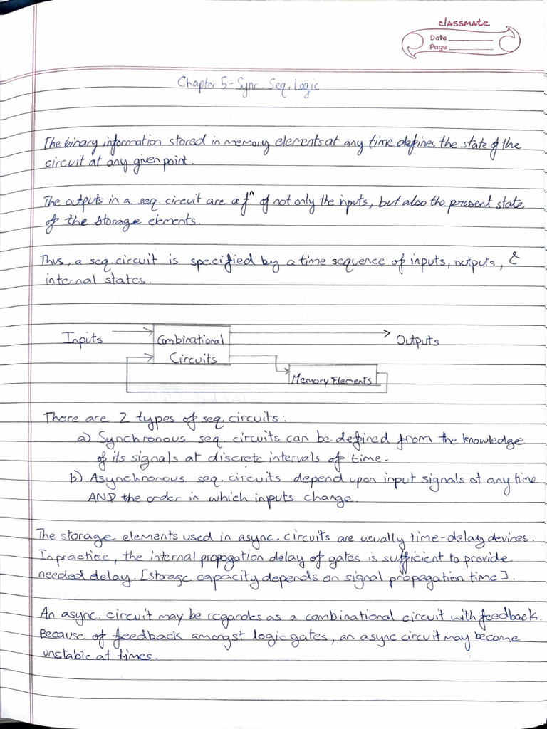C5 - Synchronous Sequential Logic | PDF