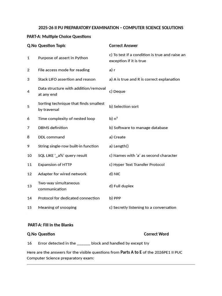 Computer Science Solutions 2025-26 Exam | PDF | Network Topology | Malware