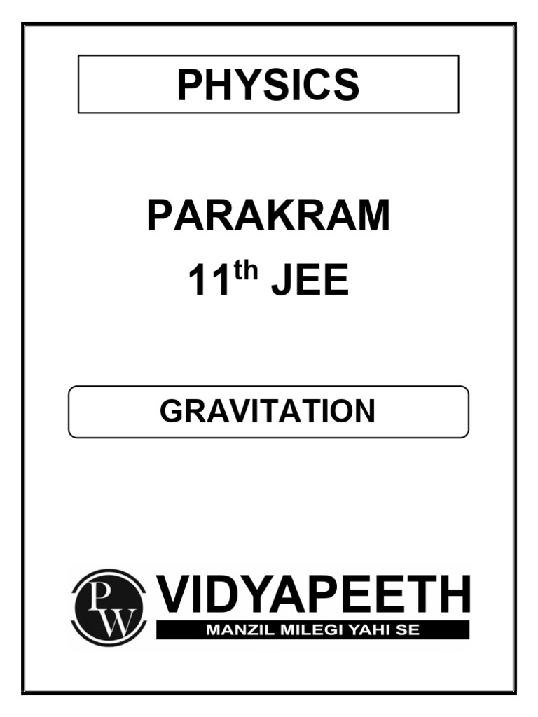 JEE Advanced Physics: Gravitation Problems | PDF | Mass | Orbit