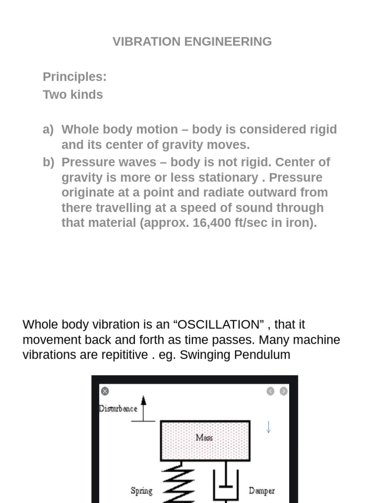 Vibration Engineering Principles Explained | PDF | Oscillation | Damping